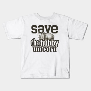 save the chubby unicorn Kids T-Shirt